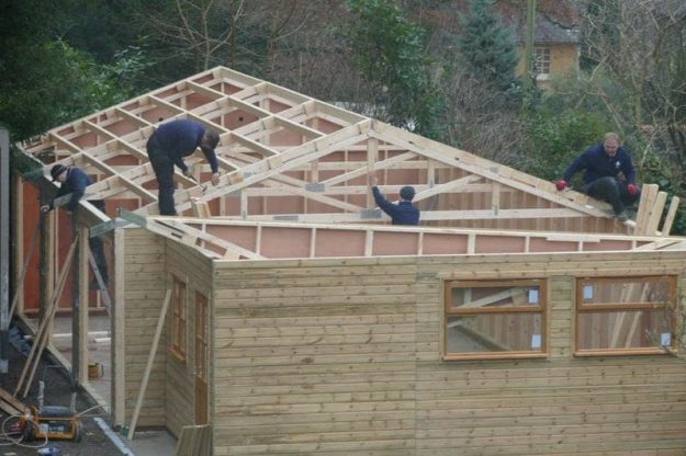 4 Bay Wooden Garage, Dorset